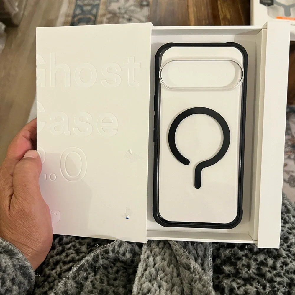 Ghost phone case Black and White Phone Case